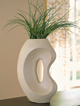 Ashley Furniture Odion Vase, decorative ceramic vase with a sleek modern design, shown in a close-up image.