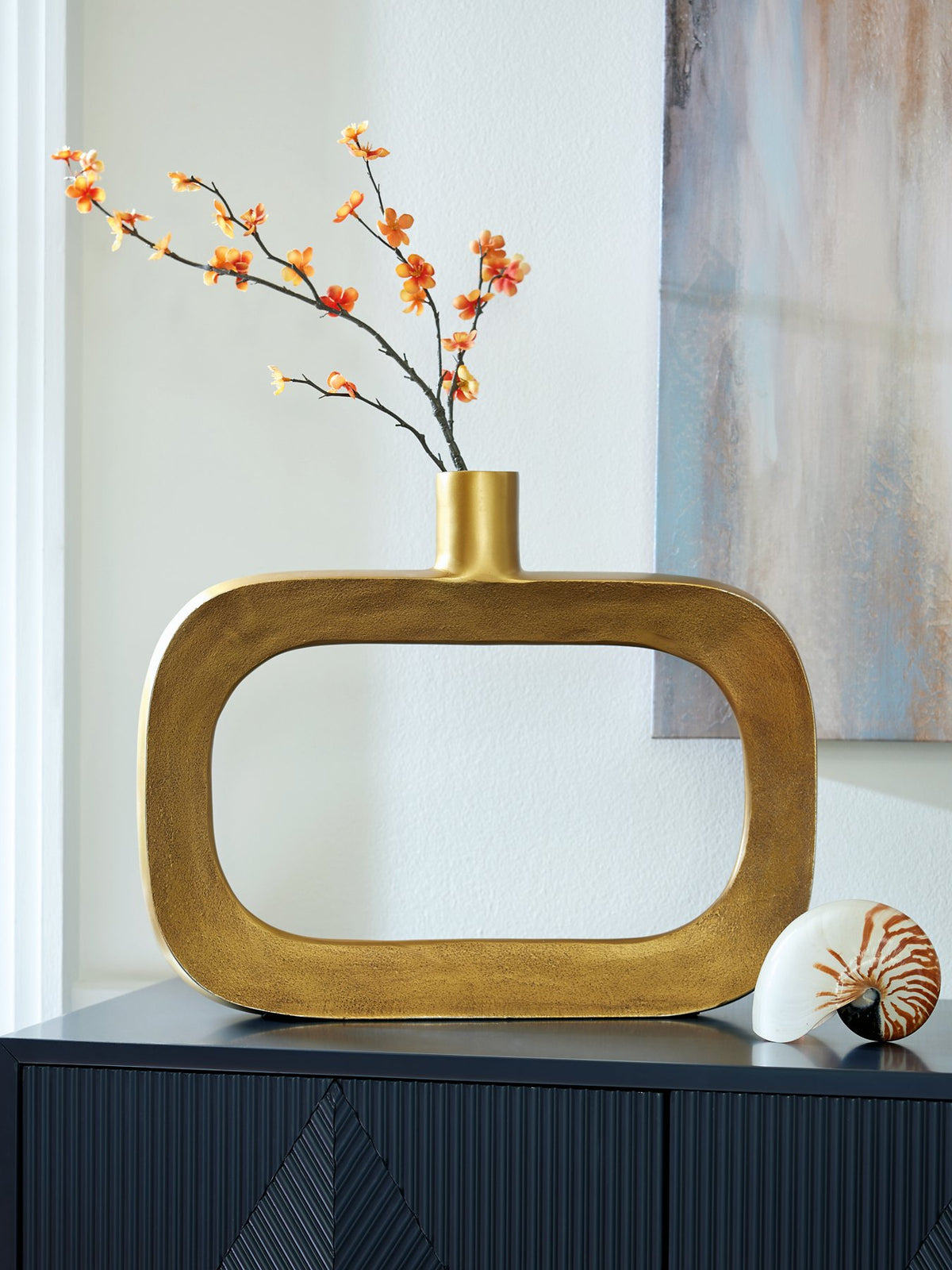 Ashley Furniture Lawtonville Vase, decorative ceramic vase with a textured finish, shown in a neutral color.