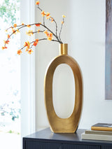 Ashley Furniture Lawtonville Vase, ceramic decorative vase with textured finish, shown in a neutral color, perfect for tabletop display.
