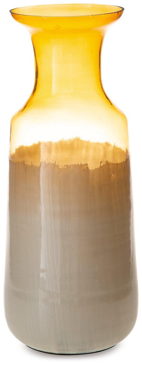 Ashley Furniture Wynburg Vase, elegant ceramic decor piece with a sleek design, displayed on a neutral surface.