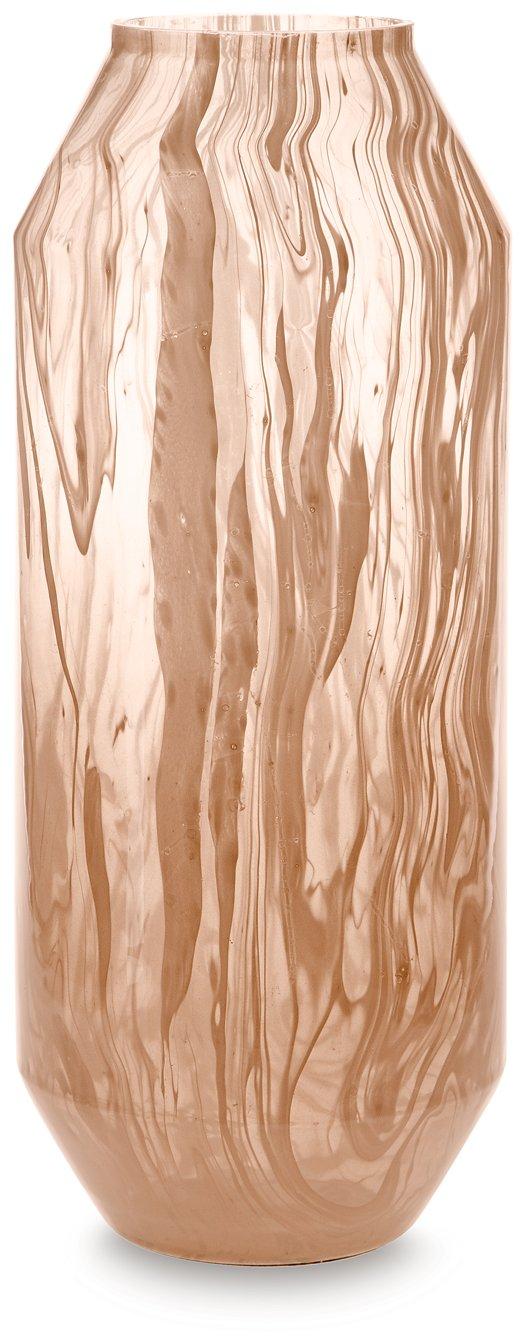 Ashley Furniture Dushby Vase with a sleek, modern design and neutral finish, ideal for decorative display in living spaces.