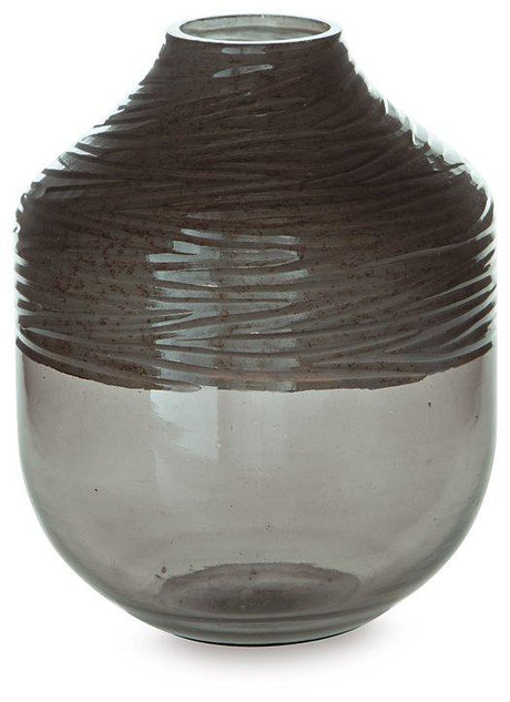 Elegant Harpwick Vase by Ashley Furniture featuring a sleek, modern design in a neutral finish, perfect for home decor.
