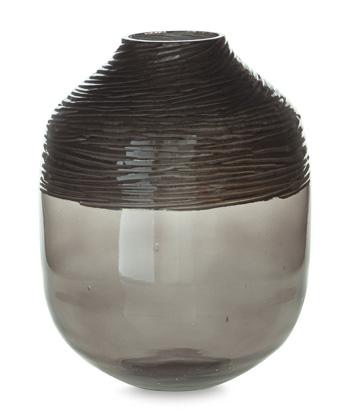 Ashley Furniture Harpwick Vase, decorative ceramic vase with intricate design and neutral color, ideal for home decor.