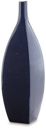 Ashley Furniture Abtinson Vase, elegant ceramic vase with textured design, suitable for decorative display in living spaces.