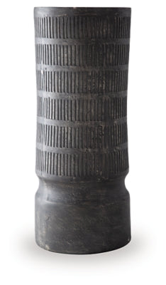 Beninworth vase by Ashley Furniture featuring a decorative ceramic design with a glossy finish, displayed on a neutral background.