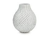 Ashley Furniture Shelvie Vase, decorative ceramic vase with a modern design, featuring a smooth white finish and rounded shape.