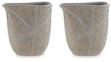 Set of two Ardenley vases by Ashley Furniture, decorative ceramic vases with a modern design, shown in a neutral color finish.