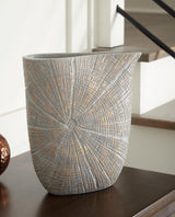 Set of two Ashley Ardenley vases, ceramic decorative vases with textured finish, suitable for home decor display.