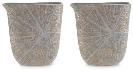 Set of two Ardenley vases by Ashley Furniture, decorative ceramic vases with a modern design, shown in a stylish home setting.