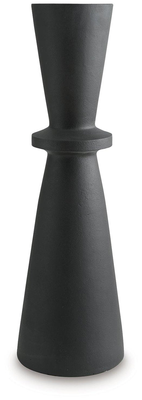 Ashley Furniture Collisten Vase with a sleek, modern design, featuring a clear glass body and elegant shape.