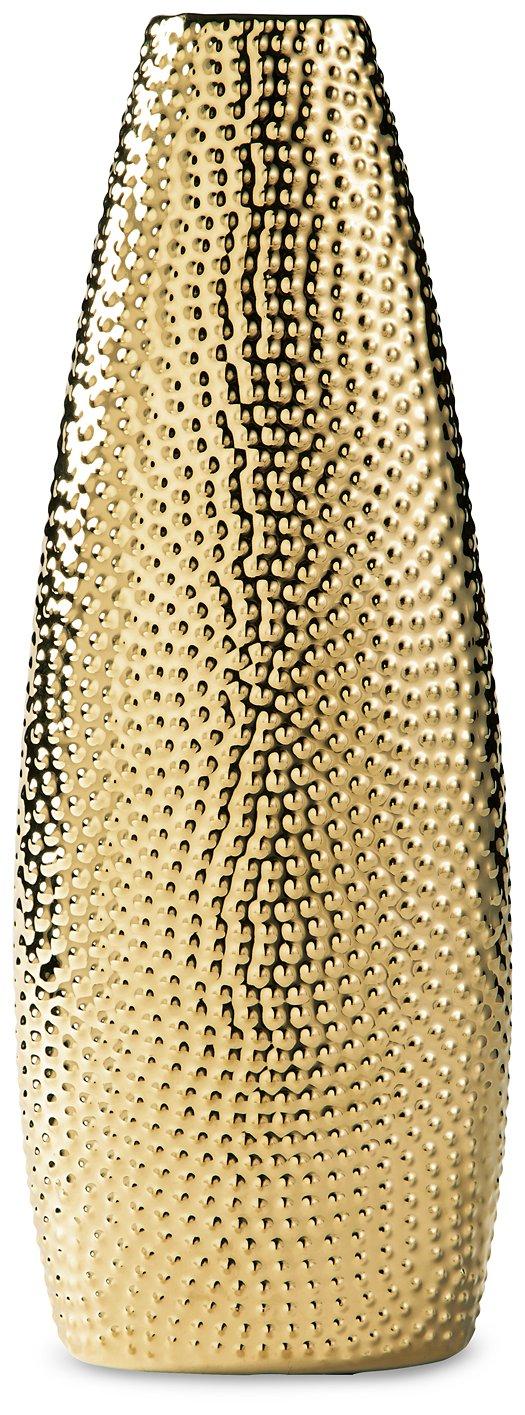 Elegant Efim Vase by Ashley Furniture featuring a sleek, modern design in neutral tones, perfect for contemporary home decor.