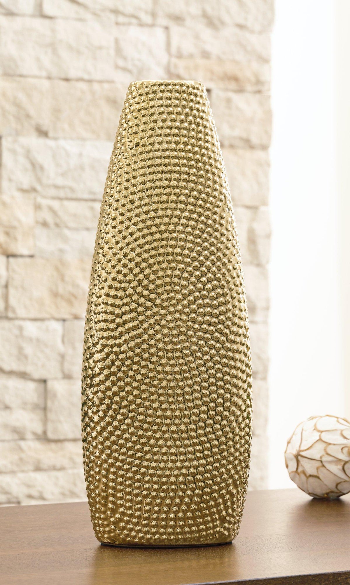 Efim Vase by Ashley Furniture featuring a sleek, modern design with a smooth finish and neutral color, perfect for home decor.