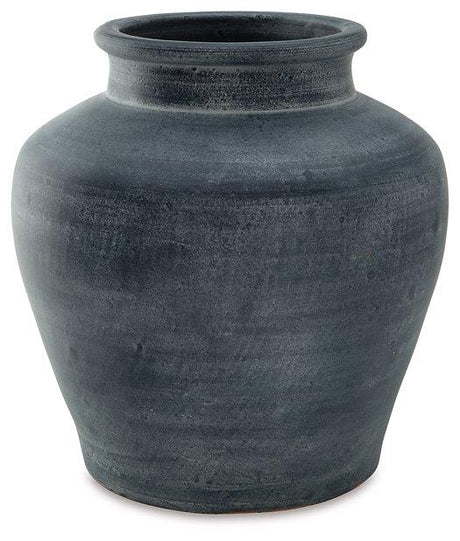 Ashley Furniture Meadie Vase, decorative ceramic vase with a sleek, modern design in neutral tones, suitable for home decor.