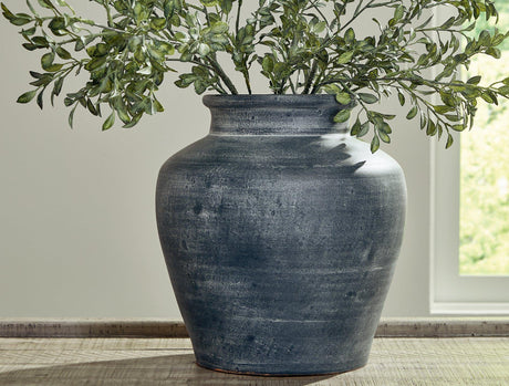 Ashley Furniture Meadie Vase, decorative ceramic vase with a sleek, modern design suitable for home décor.