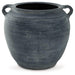Meadie vase by Ashley Furniture, ceramic decorative vase with a smooth finish and modern design, placed on a wooden surface.