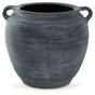 Meadie vase by Ashley Furniture, ceramic decorative vase with a smooth finish and modern design, placed on a wooden surface.