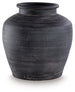 Ashley Furniture Meadie Vase with a sleek, modern design, featuring a glossy finish and neutral color for elegant home decor.