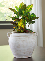 Ashley Furniture Meadie Vase, decorative ceramic vase with textured design, suitable for home decor or floral arrangements.
