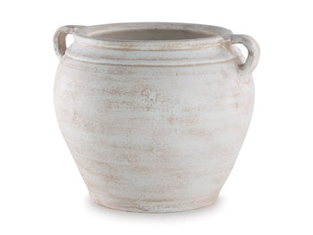 Ashley Furniture Meadie vase, decorative ceramic vase with a glossy finish and intricate design, suitable for home decor.