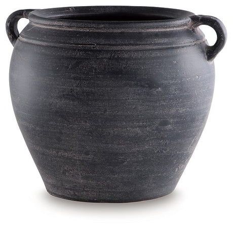 Ashley Furniture Meadie Vase, decorative ceramic vase with a textured blue and white finish, ideal for elegant home decor.