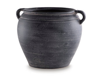 Ashley Furniture Meadie vase with a sleek, modern design, featuring a smooth surface and neutral color.