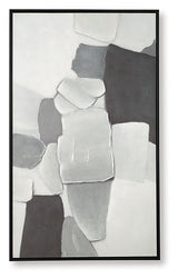 Ashley Furniture Adilson Wall Art featuring abstract, modern design in neutral tones for stylish home decor.