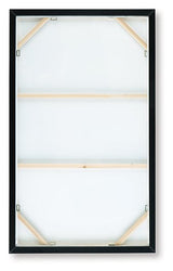 Modern Adilson Wall Art by Ashley Furniture featuring abstract geometric design in neutral tones on a wall.