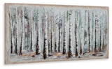 Contemporary Calbert wall art from Ashley Furniture featuring abstract design in neutral tones for home decor.