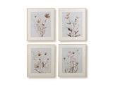 Set of four Chettings Wall Art pieces by Ashley Furniture featuring modern abstract designs on canvas.