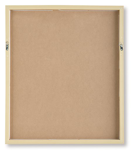 Set of four Chettings Wall Art pieces by Ashley Furniture, featuring modern abstract designs in neutral tones.