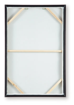 Ashley Furniture Gravesworth Wall Art featuring a modern design with abstract patterns on a neutral background.