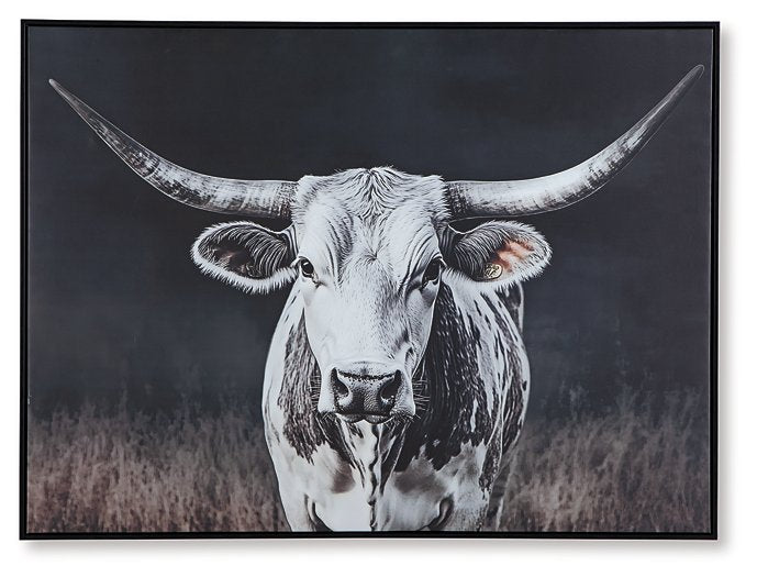 Ashley Furniture Harlandale Wall Art featuring a vibrant, abstract design for modern home decor.