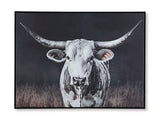 Ashley Furniture Harlandale Wall Art featuring modern abstract design in neutral tones, perfect for contemporary home decor.