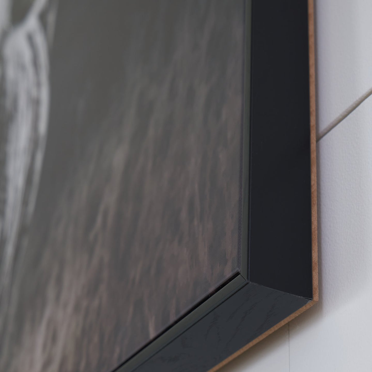 Ashley Furniture Harlandale Wall Art featuring a stylish, framed piece with abstract design in neutral tones.