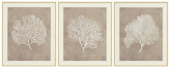 Set of three Hendridge wall art pieces by Ashley Furniture featuring modern, abstract designs for stylish home decor.