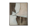 Ashley Furniture Junward Wall Art featuring a modern, abstract design displayed on a wall in a stylish living space.