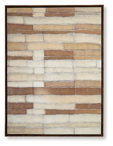 Ashley Furniture Kalanmore Wall Art featuring a modern abstract design in warm tones, perfect for contemporary home decor.