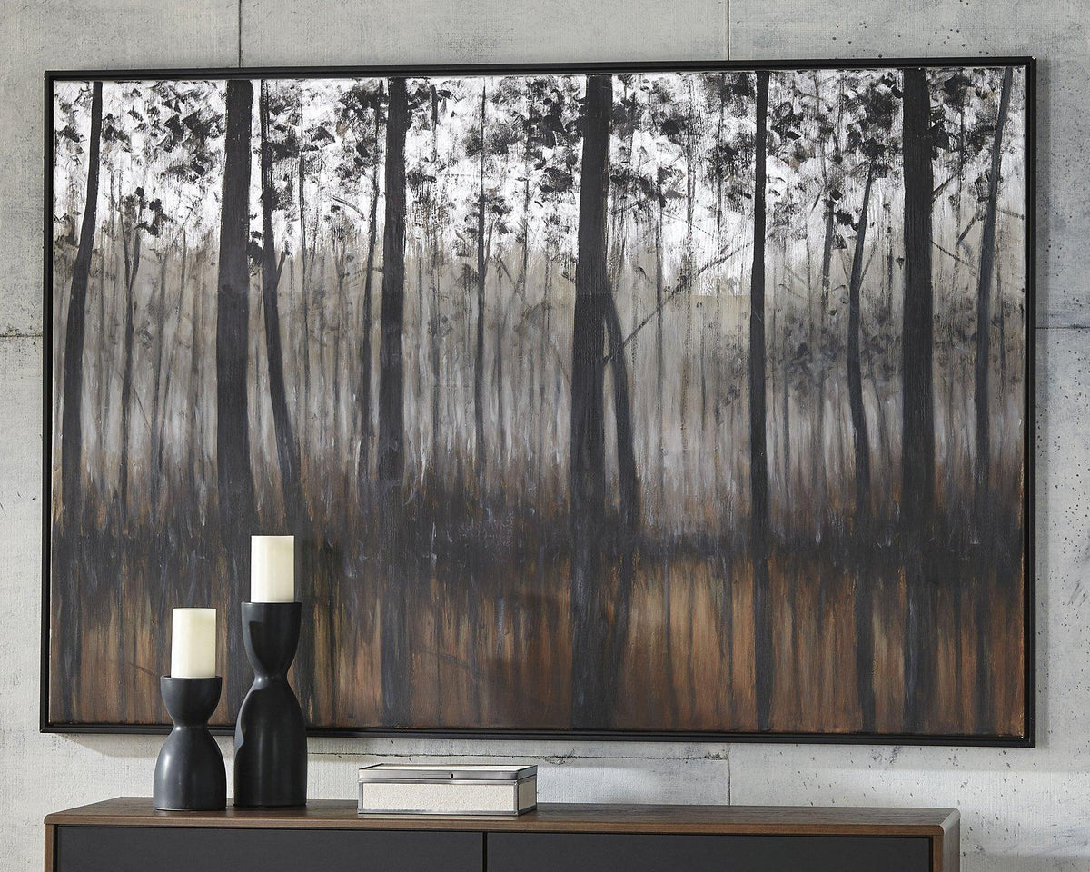 Ashley Furniture Philyra Wall Art featuring a modern abstract design suitable for contemporary home décor.
