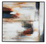 Ashley Furniture Pigeonford Wall Art featuring a stylish, framed wall decor piece with abstract design in neutral tones.
