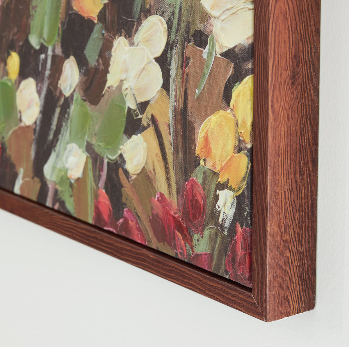 Ashley Furniture Pryorley wall art featuring abstract design with warm tones, suitable for contemporary home decor.