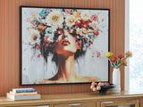 Ashley Furniture Shadwick Wall Art featuring a modern abstract design in neutral tones for stylish home decor.