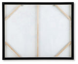 Ashley Furniture Shadwick Wall Art featuring a modern abstract design in neutral tones, ideal for contemporary home decor.