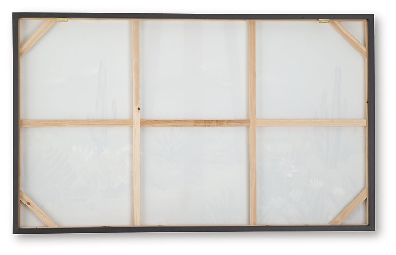 Ashley Furniture Sidworth Wall Art featuring a modern abstract design in neutral tones for stylish home decor.