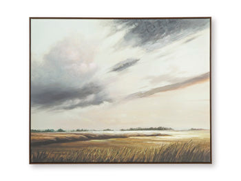 Ashley Furniture Taymen Wall Art featuring a modern, abstract design suitable for contemporary home decor.