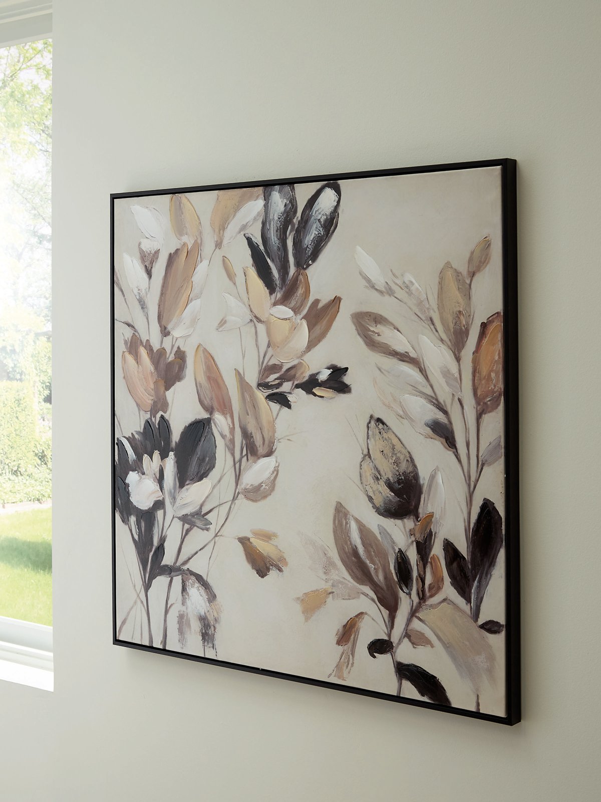Ashley Furniture Trulow wall art featuring a modern, abstract design on a neutral background, suitable for contemporary home decor.