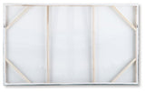 Ashley Furniture Vernmont Wall Art featuring abstract design in black and white with modern styling for home decor.