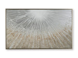 Ashley Furniture Waldard wall art featuring a modern abstract design with vibrant colors on a large canvas.