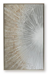 Ashley Furniture Waldard Wall Art featuring abstract design in neutral tones for modern home decor.