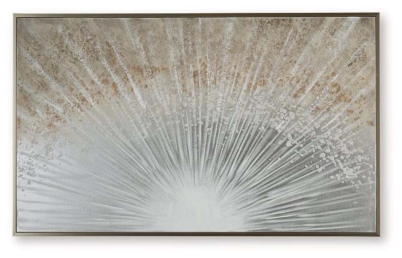 Ashley Furniture Waldard wall art featuring modern abstract design in neutral tones, ideal for contemporary home decor.