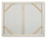 Ashley Furniture Worthney wall art featuring a modern abstract design displayed on a neutral wall.